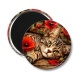 Magnet's - cabochon chat rayure- chat coquelicot