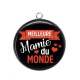 Pendentif Cabochon Argent - meilleure mamie