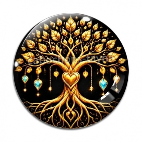 Cabochon Verre - cabochon arbre de vie- verre ou résine