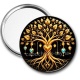 Miroir de poche - cabochon arbre de vie- verre ou résine