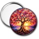Miroir de poche - cabochon arbre de vie- porte clé arbre de vie