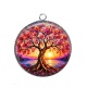 Pendentif Cabochon Argent - cabochon arbre de vie- porte clé arbre de vie