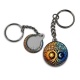 Porte clés - cabochon arbre de vie- arbre lune soleil