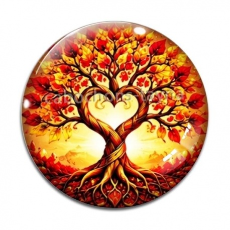 Cabochon Verre - cabochon arbre de vie- magnet arbre