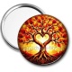 Miroir de poche - cabochon arbre de vie- magnet arbre