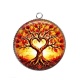 Pendentif Cabochon Argent - cabochon arbre de vie- magnet arbre