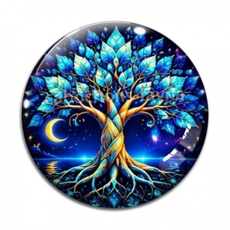 Cabochon Verre - cabochon arbre de vie- verre ou résine