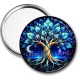 Miroir de poche - cabochon arbre de vie- verre ou résine