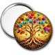 Miroir de poche - cabochon arbre de vie- magnet arbre