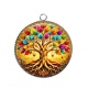 Pendentif Cabochon Argent - cabochon arbre de vie- magnet arbre