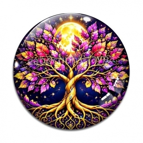 Cabochon Verre - cabochon arbre de vie- verre ou résine