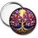 Miroir de poche - cabochon arbre de vie- verre ou résine