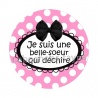 cabochon je suis une belle soeur qui déchire- miroir- porte clé