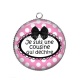 Pendentif Cabochon Argent - cabochon je suis une cousine qui déchire- magnet- porte clé
