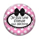 Cabochon Verre - cabochon je suis une filleule qui déchire- miroir- porte clé