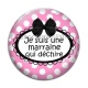Cabochon Verre - cabochon je suis une marraine qui déchire- miroir- porte clé