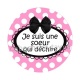 cabochon je suis une soeur qui déchire- miroir- porte clé