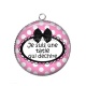 Pendentif Cabochon Argent - cabochon je suis une tatie qui déchire- miroir- porte clé