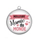 Pendentif Cabochon Argent - meilleure mamie