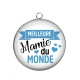 Pendentif Cabochon Argent - meilleure mamie