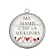 Pendentif Cabochon Argent - meilleure mamie