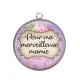Pendentif Cabochon Argent - pour ma merveilleuse mamie