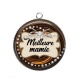 Pendentif Cabochon Argent - meilleure mamie