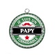 Pendentif Cabochon Argent - je suis un papy formidable