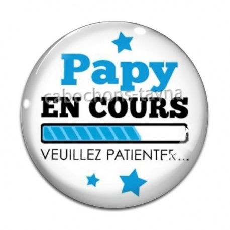 Cabochon Verre - papy en cours