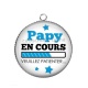 Pendentif Cabochon Argent - papy en cours