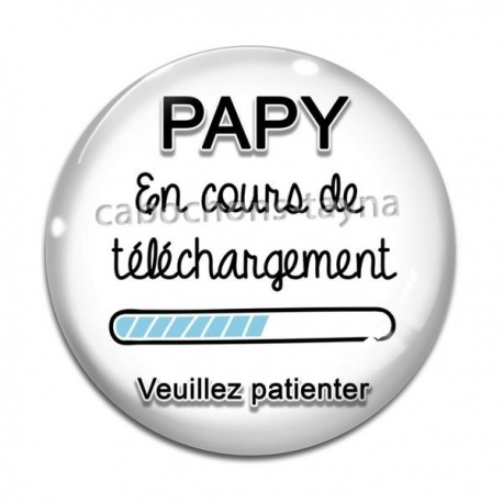 Cabochon Verre - papy en cours