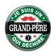 Cabochon Résine - je suis un grand père qui déchire