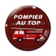 Cabochon Verre - pompier au top