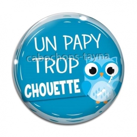 Cabochon Verre - un papy trop chouette