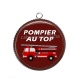 Pendentif Cabochon Argent - pompier au top
