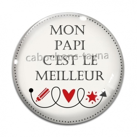Cabochon Verre - meilleure papi