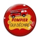 Cabochon Verre - pompier qui déchiire