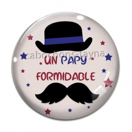Cabochon Verre - un papy formidable