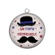 Pendentif Cabochon Argent - un papy formidable