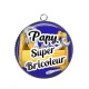 Pendentif Cabochon Argent - papy super bricoleur