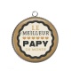 Pendentif Cabochon Argent - le meilleur papy