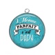Pendentif Cabochon Argent - l'homme parfait c'est papy