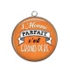 Pendentif Cabochon Argent - l'homme parfait c'est grand père