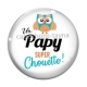 Cabochon Verre - un papy super chouette