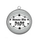 Pendentif Cabochon Argent - bonne fête papi