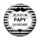 Cabochon Résine - je suis un papy qui déchire
