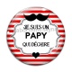 Cabochon Verre - je suis un papy qui déchire