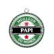 Pendentif Cabochon Argent - meilleur papi