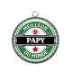 Pendentif Cabochon Argent - meilleur papy