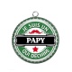 Pendentif Cabochon Argent - je suis un papy qui déchire